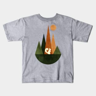 Squirrel and mountains Kids T-Shirt